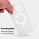 Thin case for iPhone 15 pro with built-in MagSafe by totallee, magsafe frosted clear